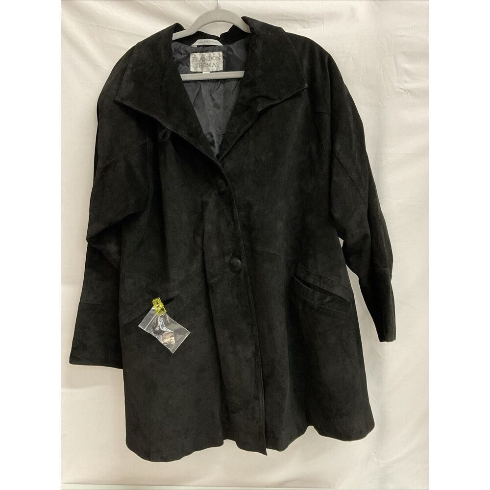 NWT BRANDON THOMAS SUEDE LEATHER JACKET, PRISTINE